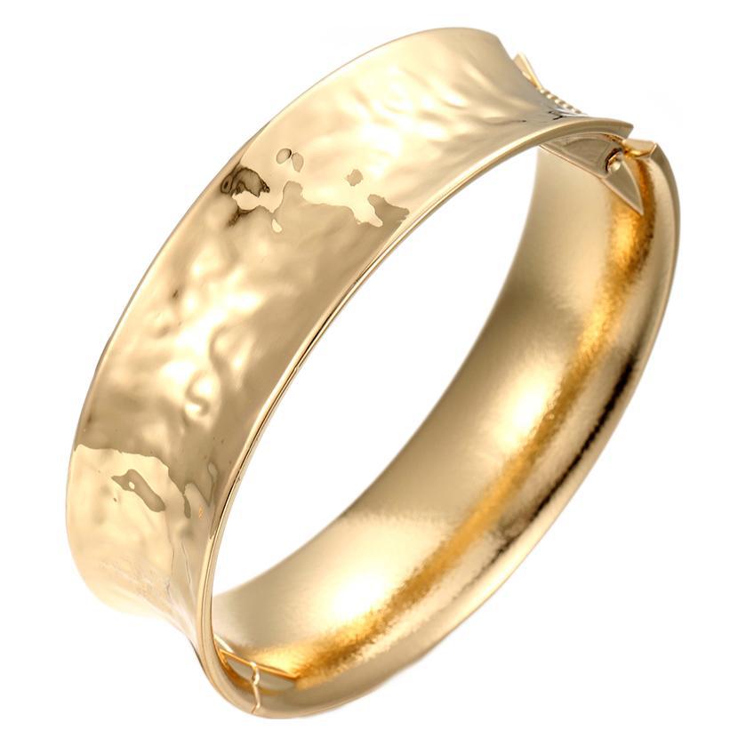 ACOOE 14K Gold Plated Wide Cuff Bracelet 06 - ACOOE