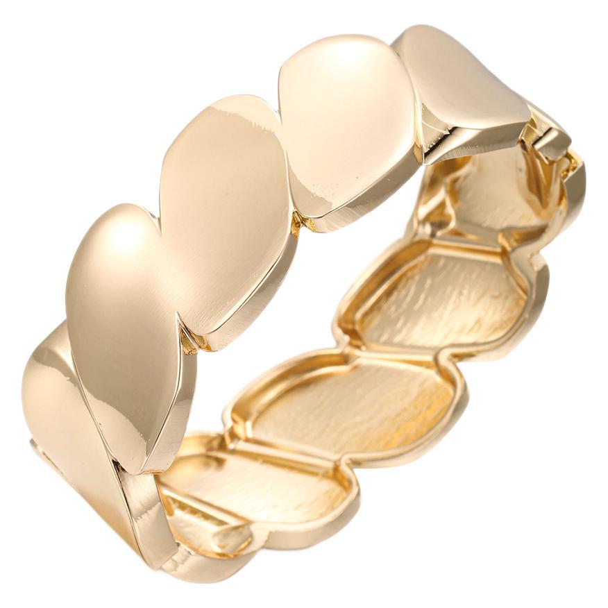 ACOOE 14K Gold Plated Wide Cuff Bracelet 068 - ACOOE