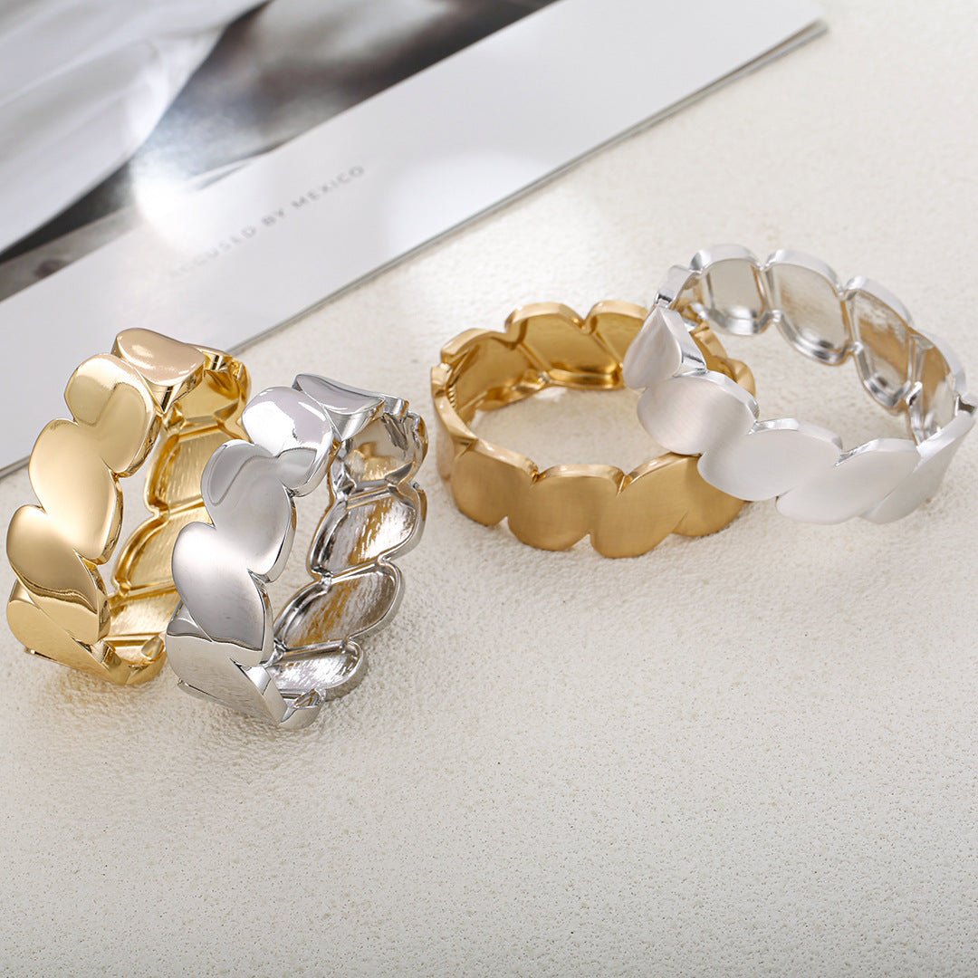 ACOOE 14K Gold Plated Wide Cuff Bracelet 068 - ACOOE