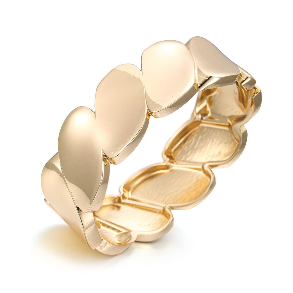 ACOOE 14K Gold Plated Wide Cuff Bracelet 068 - ACOOE