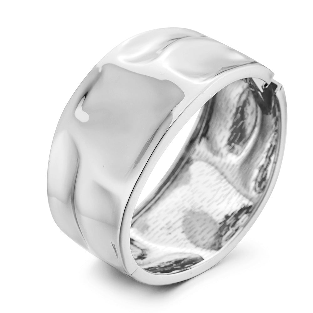 ACOOE 14K Gold Plated Wide Cuff Bracelet 07 - ACOOE