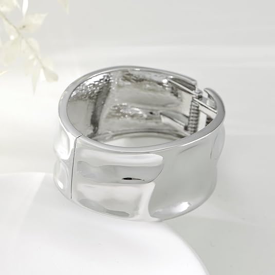 ACOOE 14K Gold Plated Wide Cuff Bracelet 07 - ACOOE