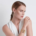 ACOOE 14K Gold Plated Wide Cuff Bracelet 07 - ACOOE