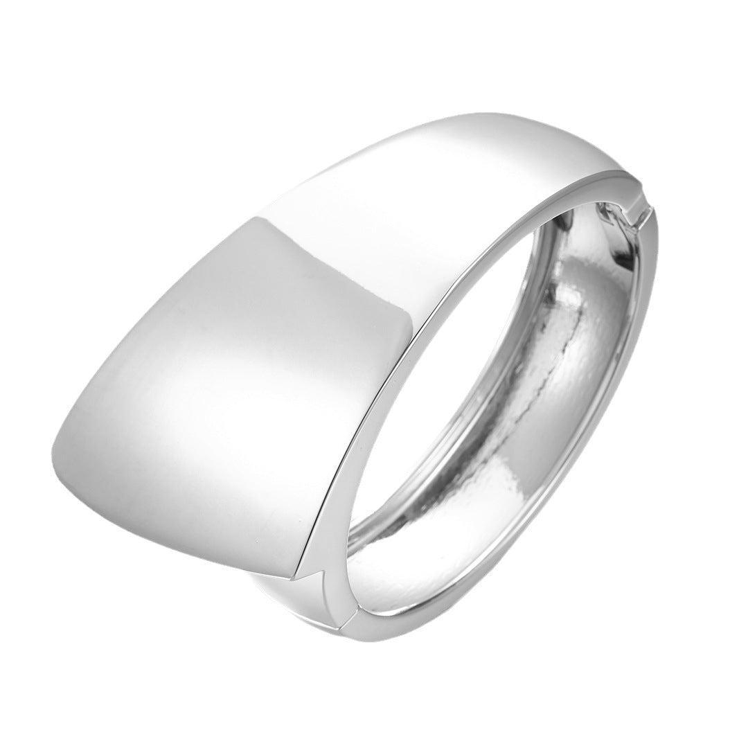 ACOOE 14K Gold Plated Wide Cuff Bracelet 09 - ACOOE