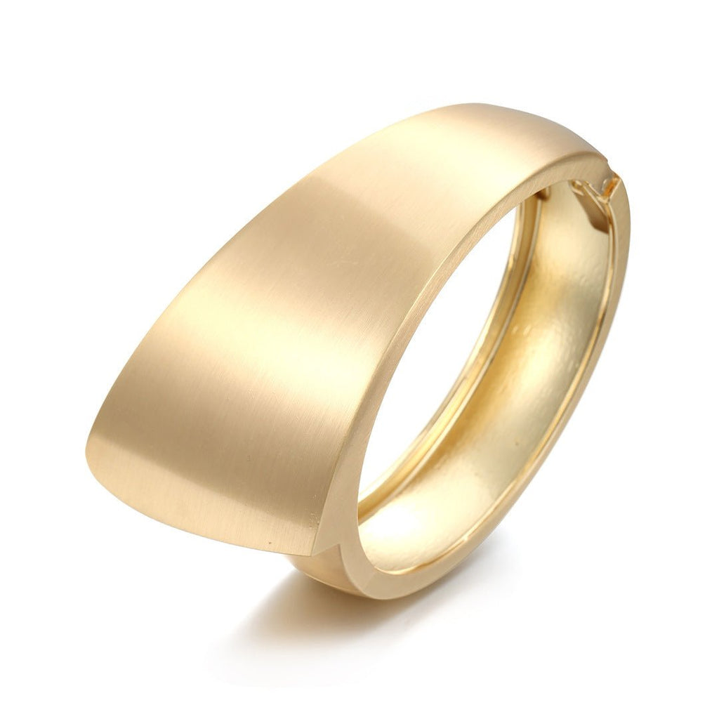 ACOOE 14K Gold Plated Wide Cuff Bracelet 09 - ACOOE