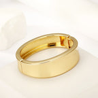 ACOOE 14K Gold Plated Wide Cuff Bracelet 12 - ACOOE