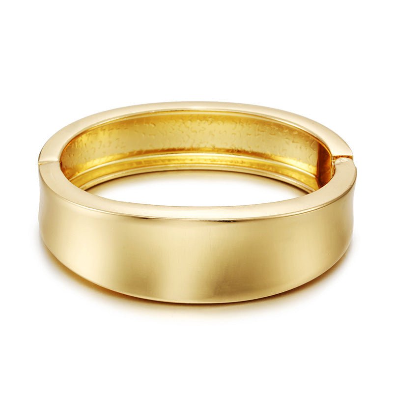 ACOOE 14K Gold Plated Wide Cuff Bracelet 12 - ACOOE