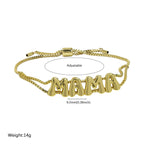 ACOOE 18K Brass Smooth DIY Name Bracelet 01 - ACOOE