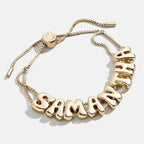ACOOE 18K Brass Smooth DIY Name Bracelet 01 - ACOOE
