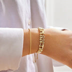 ACOOE 18K Brass Smooth DIY Name Bracelet 01 - ACOOE