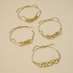 ACOOE 18K Brass Smooth DIY Name Bracelet 01 - ACOOE