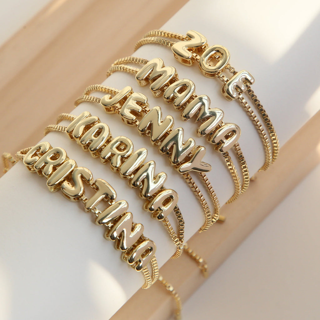 ACOOE 18K Brass Smooth DIY Name Bracelet 03 - ACOOE