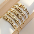 ACOOE 18K Brass Smooth DIY Name Bracelet 03 - ACOOE