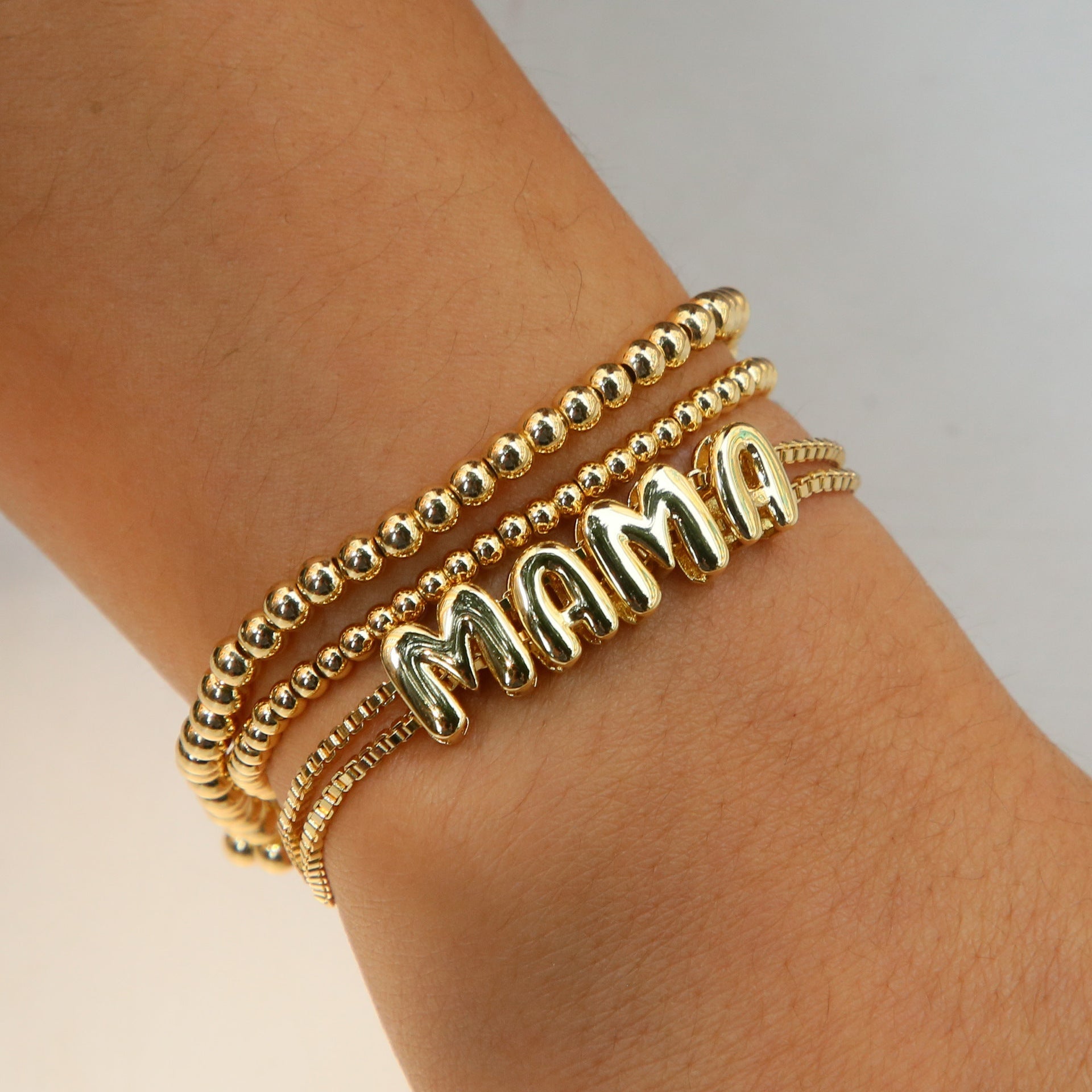 ACOOE 18K Brass Smooth DIY Name Bracelet 03 - ACOOE