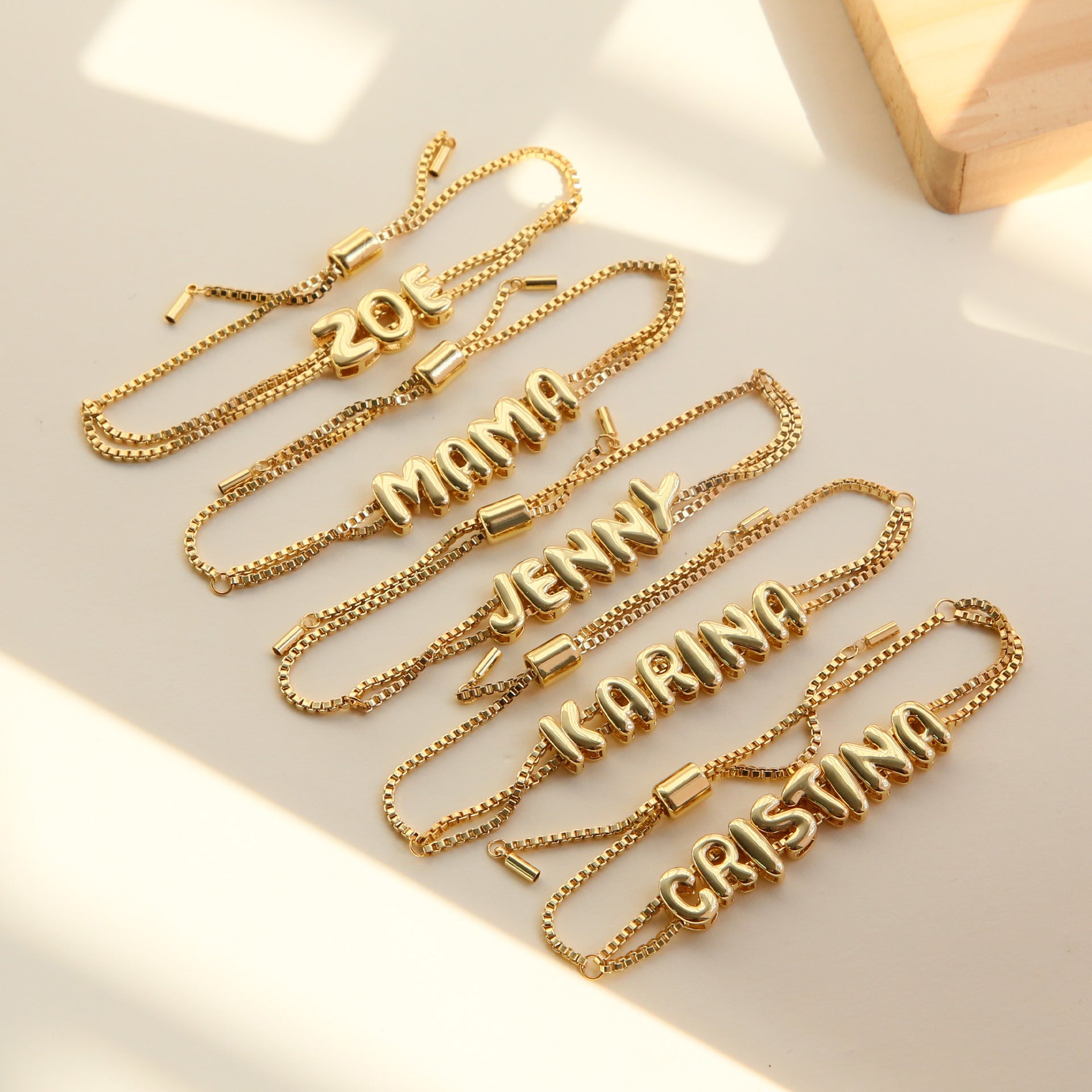 ACOOE 18K Brass Smooth DIY Name Bracelet 03 - ACOOE
