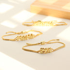 ACOOE 18K Brass Smooth DIY Name Bracelet 03 - ACOOE