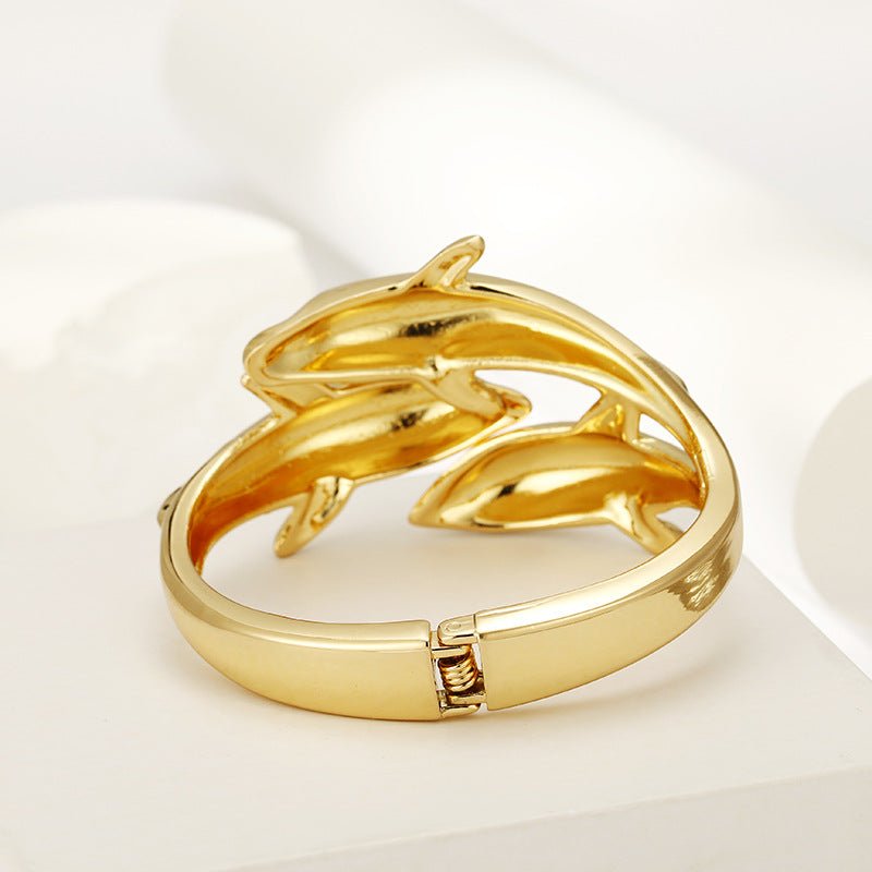 Acooe 18K Dolphin Gold Bracelet 02 - ACOOE