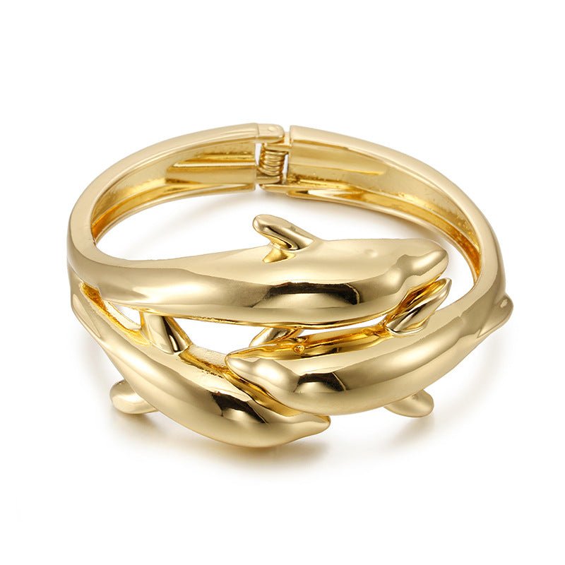 Acooe 18K Dolphin Gold Bracelet 02 - ACOOE