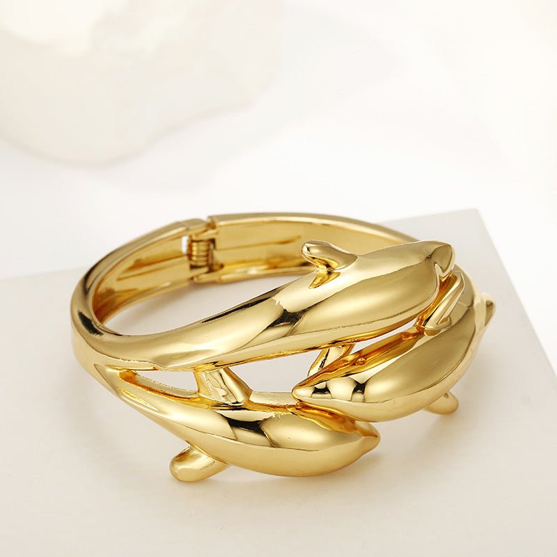 Acooe 18K Dolphin Gold Bracelet 02 - ACOOE