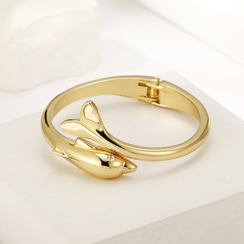 Acooe 18K Dolphin Gold Bracelet for Women 01 - ACOOE