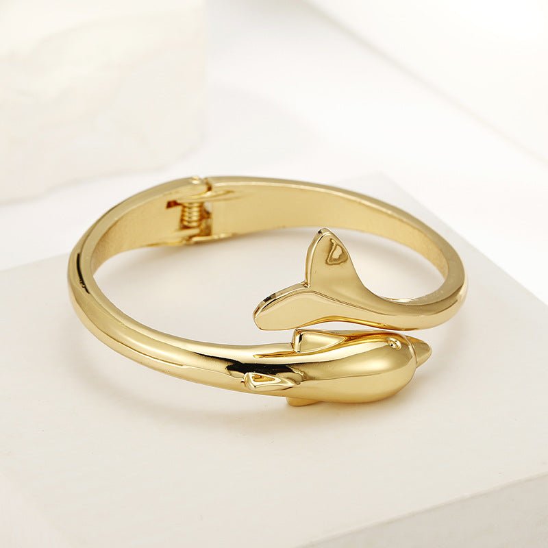 Acooe 18K Dolphin Gold Bracelet for Women 01 - ACOOE