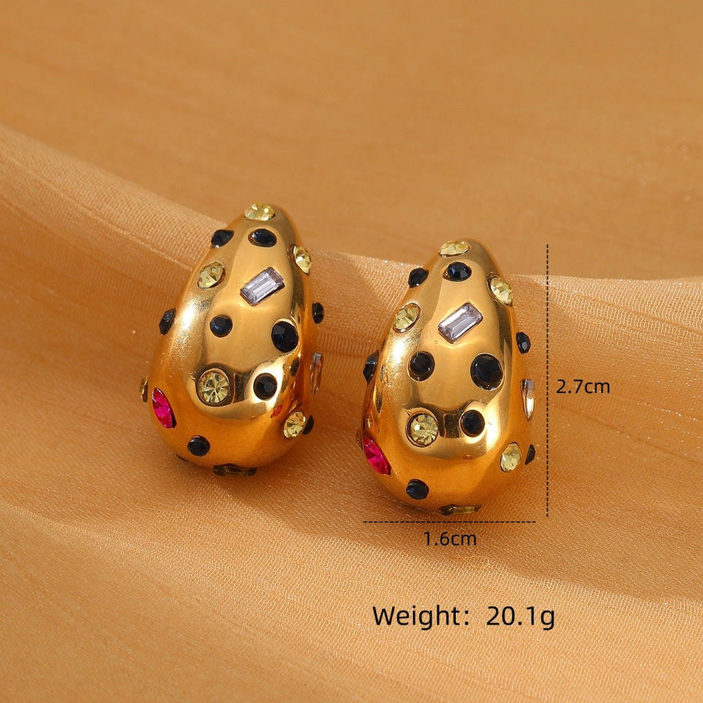 ACOOE 18K Gold Geometric Drop Earrings 01 - ACOOE