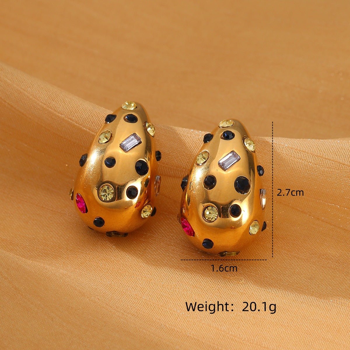 ACOOE 18K Gold Geometric Drop Earrings 01 - ACOOE