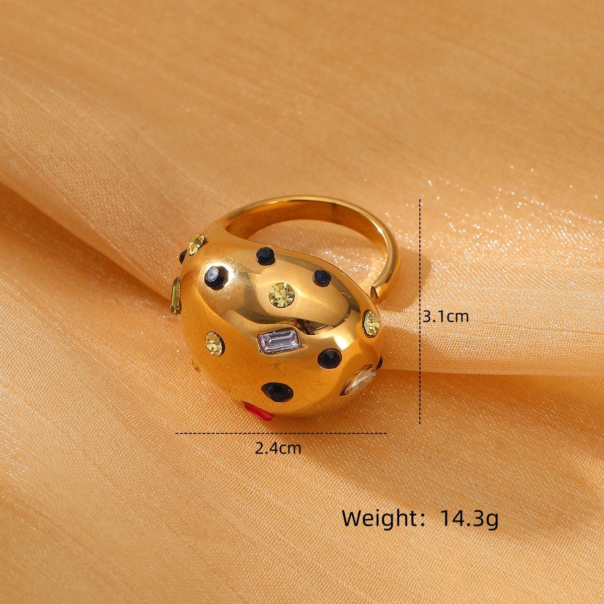 ACOOE 18K Gold Geometric Drop Earrings 01 - ACOOE