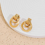 ACOOE 18K Gold Geometric Drop Earrings 01 - ACOOE