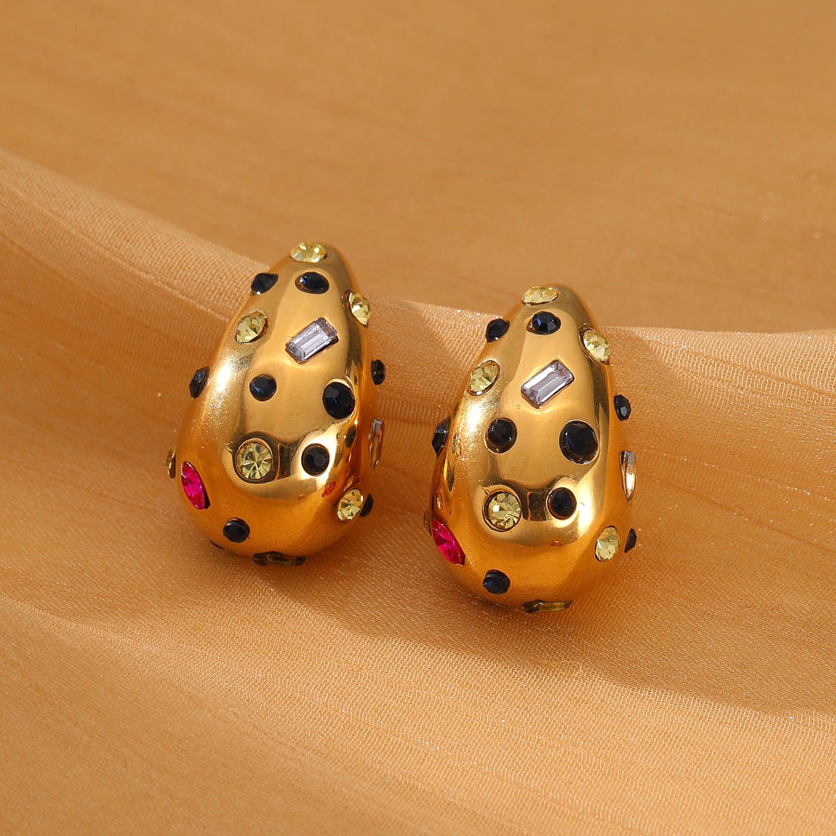 ACOOE 18K Gold Geometric Drop Earrings 01 - ACOOE