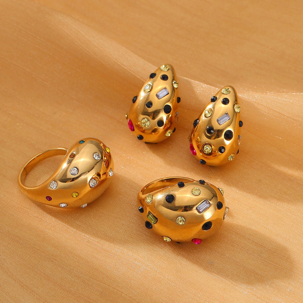 ACOOE 18K Gold Geometric Drop Earrings 01 - ACOOE