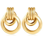 ACOOE 18K Gold Geometric Drop Earrings 01 - ACOOE