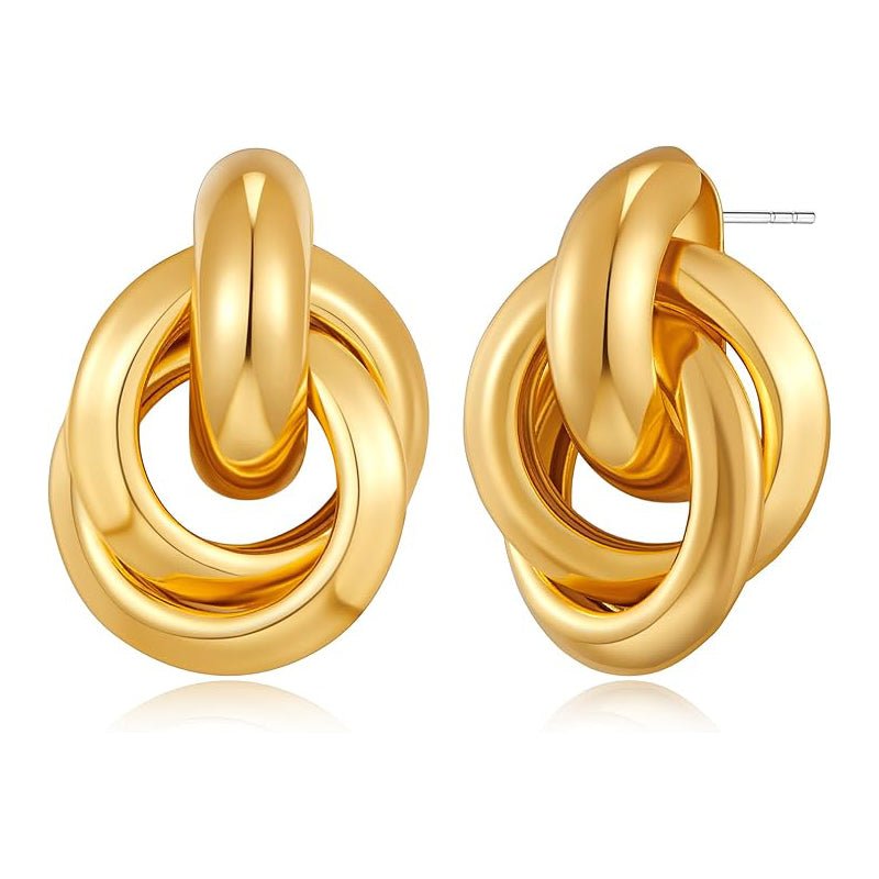 ACOOE 18K Gold Geometric Drop Earrings 02 - ACOOE