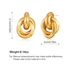 ACOOE 18K Gold Geometric Drop Earrings 02 - ACOOE