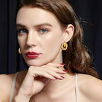 ACOOE 18K Gold Geometric Drop Earrings 02 - ACOOE