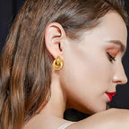 ACOOE 18K Gold Geometric Drop Earrings 02 - ACOOE