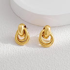 ACOOE 18K Gold Geometric Drop Earrings 02 - ACOOE