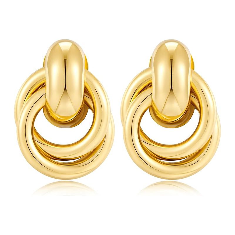 ACOOE 18K Gold Geometric Drop Earrings 02 - ACOOE