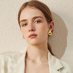 ACOOE 18K Gold Geometric Drop Earrings 02 - ACOOE