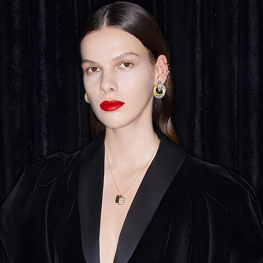 ACOOE 18K Gold Geometric Drop Earrings 02 - ACOOE