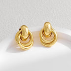 ACOOE 18K Gold Geometric Drop Earrings 02 - ACOOE