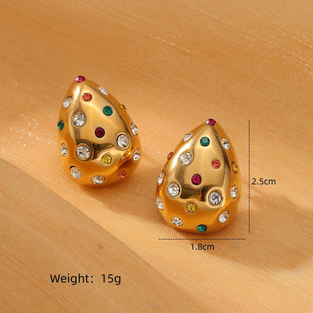 ACOOE 18K Gold Geometric Drop Earrings 03 - ACOOE