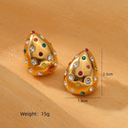 ACOOE 18K Gold Geometric Drop Earrings 03 - ACOOE