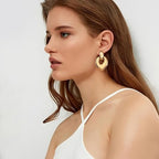 ACOOE 18K Gold Geometric Drop Earrings 03 - ACOOE