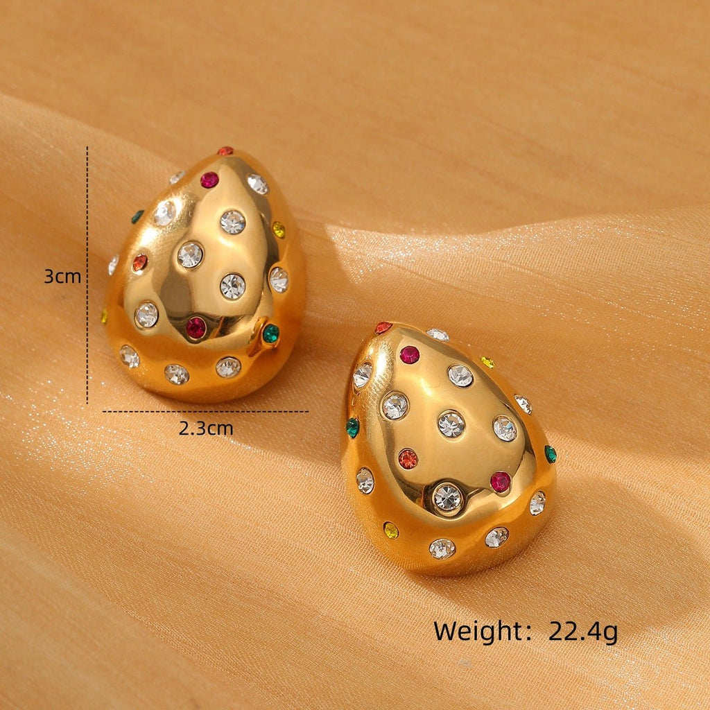 ACOOE 18K Gold Geometric Drop Earrings 03 - ACOOE