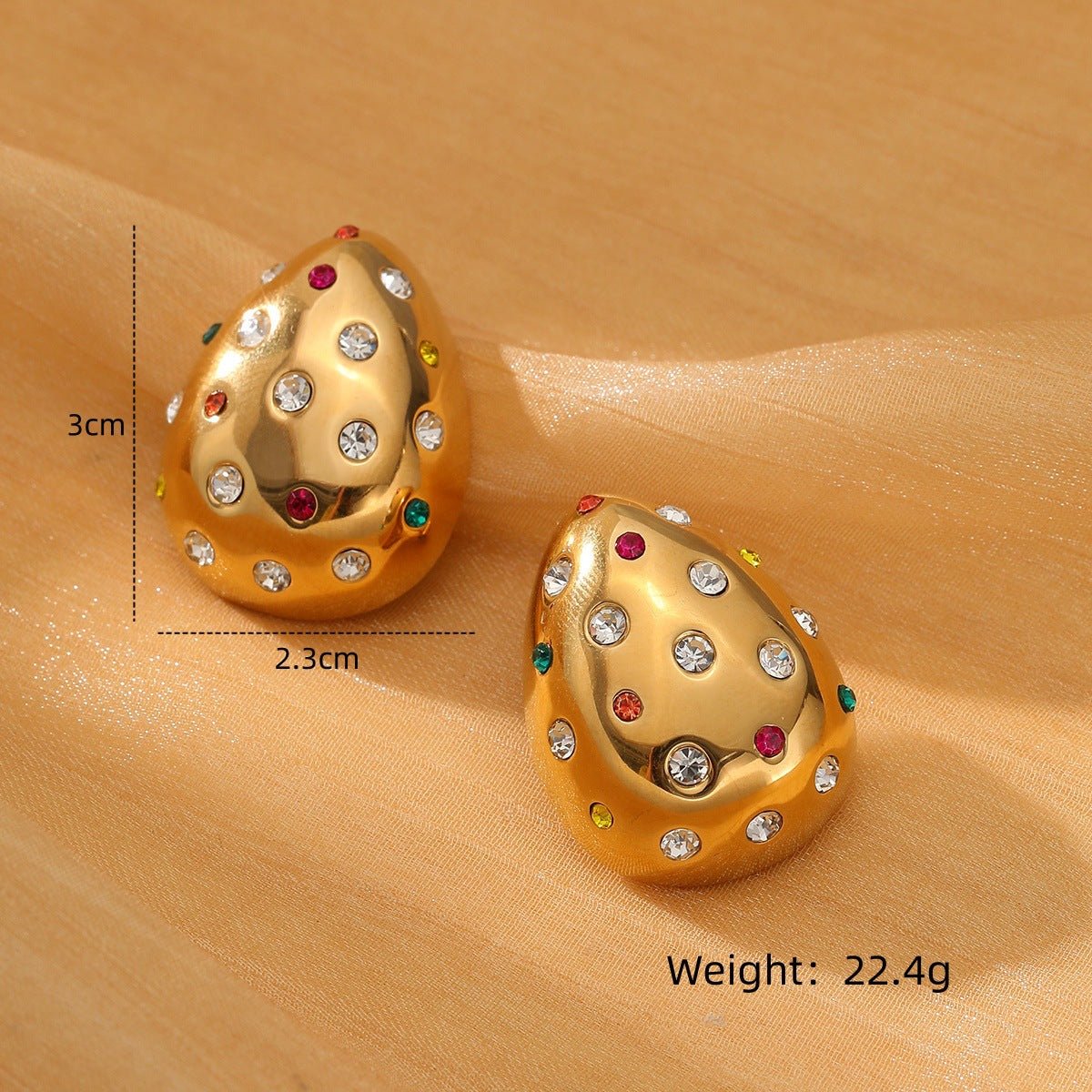 ACOOE 18K Gold Geometric Drop Earrings 03 - ACOOE