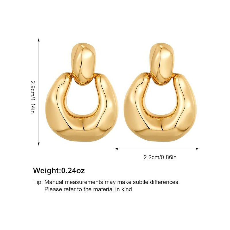ACOOE 18K Gold Geometric Drop Earrings 04 - ACOOE