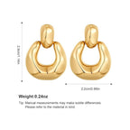 ACOOE 18K Gold Geometric Drop Earrings 04 - ACOOE