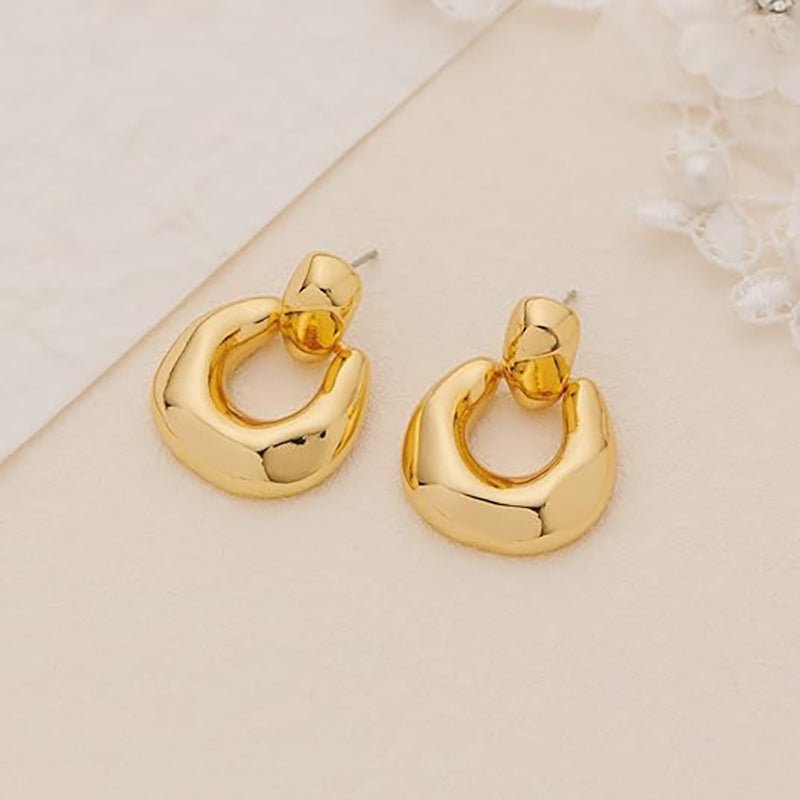 ACOOE 18K Gold Geometric Drop Earrings 04 - ACOOE