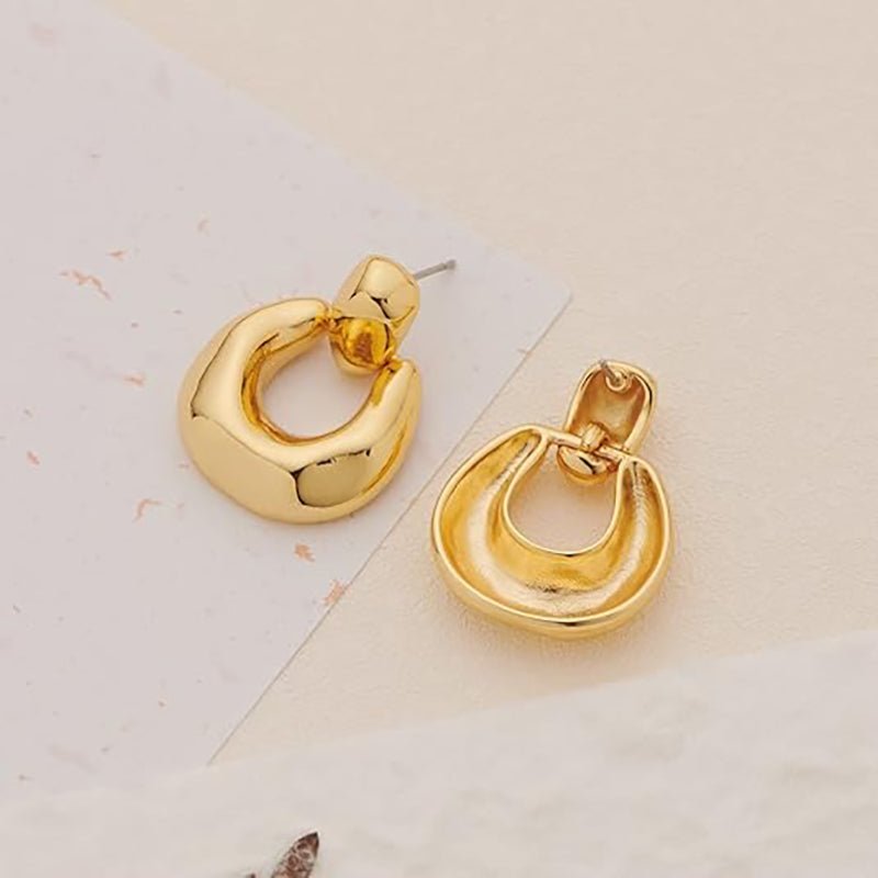 ACOOE 18K Gold Geometric Drop Earrings 04 - ACOOE